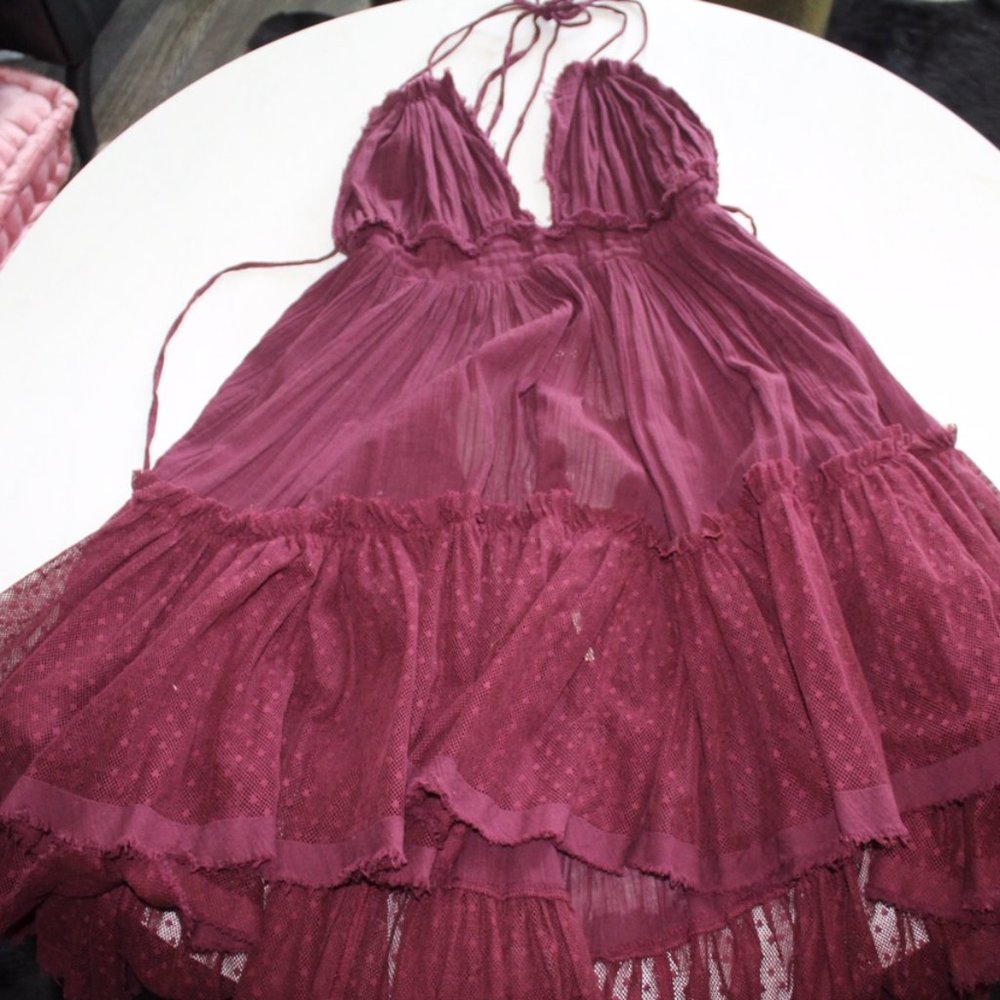 Free People purple taffeta dress